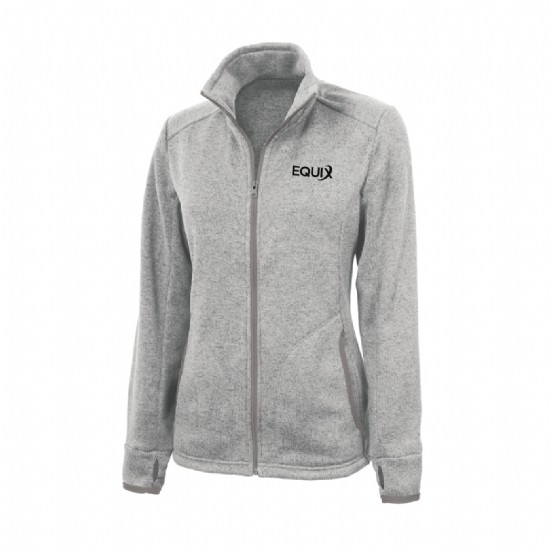 Ladies Heathered Fleece Jacket #3