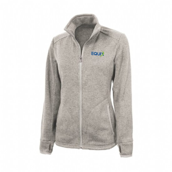 Ladies Heathered Fleece Jacket #4