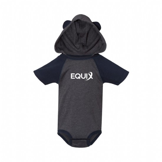 Rabbit Skins Infant Raglan Bodysuit w/ Ears - Short Sleeve