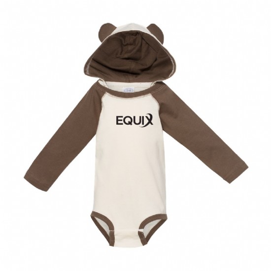Rabbit Skins Infant Raglan Bodysuit w/ Ears - Long Sleeve #2