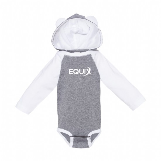 Rabbit Skins Infant Raglan Bodysuit w/ Ears - Long Sleeve #3