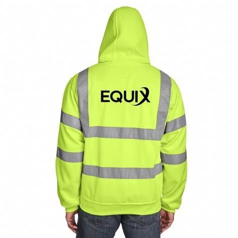 Berne Hi-Vis Class 3 Lined Hooded Sweatshirt