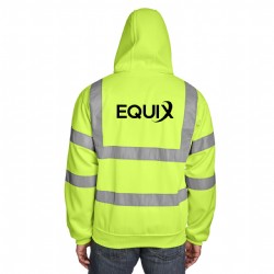 Berne Hi-Vis Class 3 Lined Hooded Sweatshirt