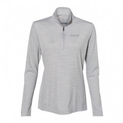 Adidas Ladies Lightweight Melange 1/4 Zip Pullover