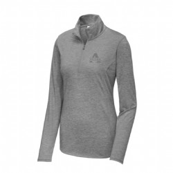 Ladies PosiCharge Tri-Blend Wicking 1/4 Zip Pullover